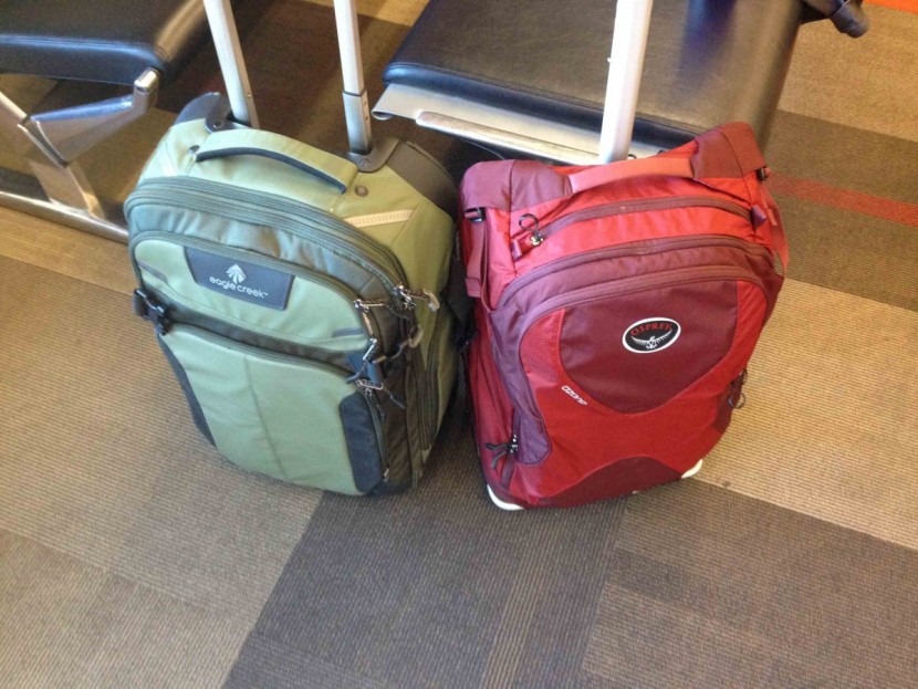 osprey ozone wheeled 22 - while the single-stem handle helps make the bag lighter, we...