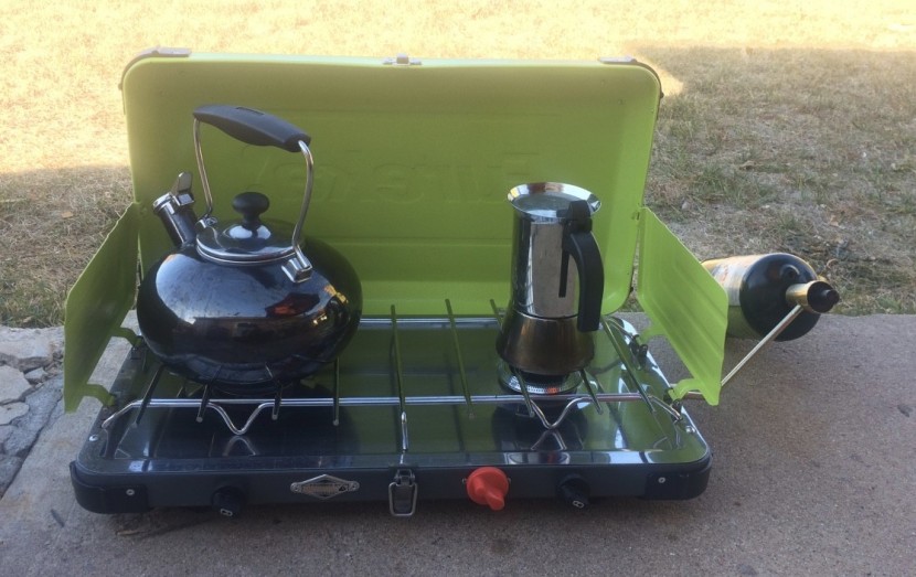 eureka spire lx - the spire lx was a convenient size and the grate over the burners...