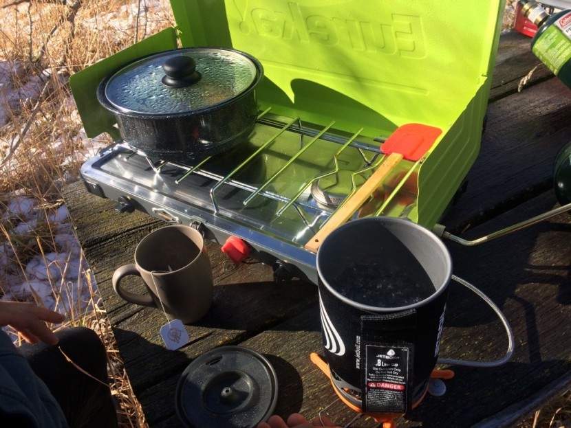eureka spire lx - we loved being able to boil water super quickly on the spire lx's...