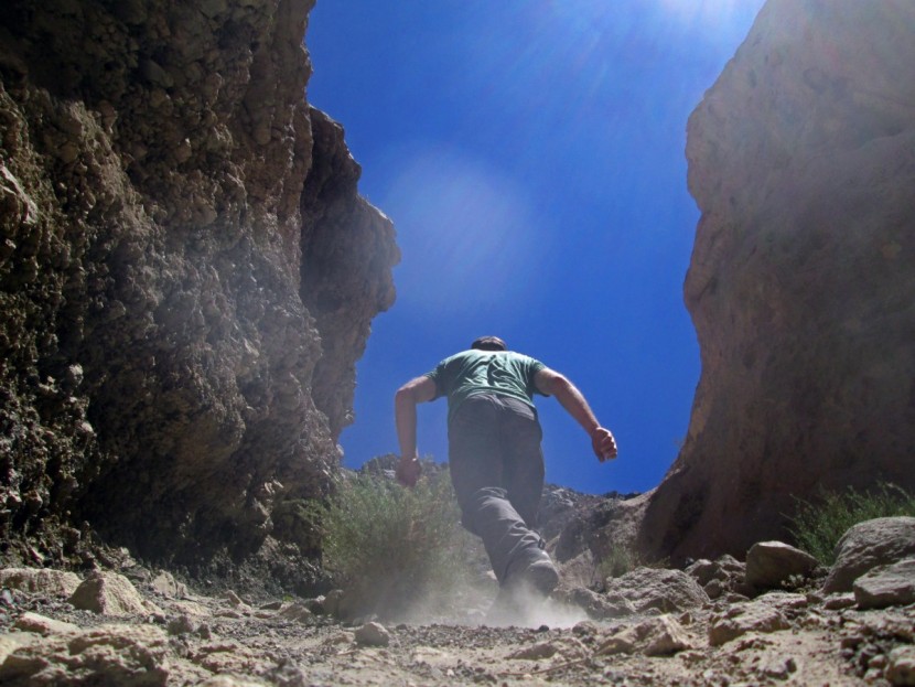 columbia north plains ii - testing out the north plains ii in thick scree and rocks.