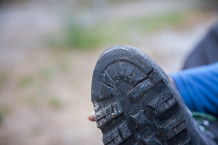 salewa mountain trainer mid gtx - the "climbing zone" at the front of the shoe assists in gaining...