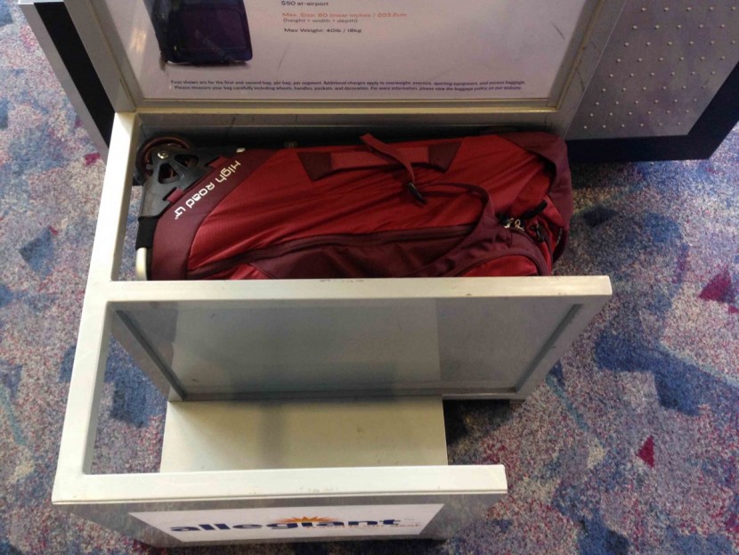 osprey ozone wheeled 22 - this slim bag has no problem fitting into the carry-on sizers.