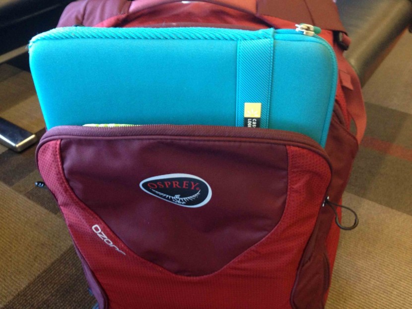 osprey ozone wheeled 22 - the exterior pocket has lots of slot for organizing but can&#039;t fit...