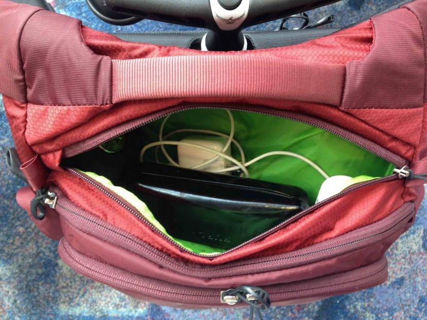 osprey ozone wheeled 22 - the large stash pocket is handy for stowing quick access items, like...