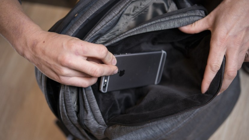 incase city - the top pocket is also lined with faux fur. unfortunately, it wasn't...