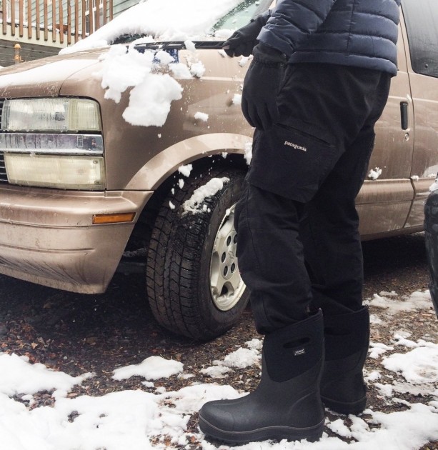 bogs classic ultra mid - brushing fresh wet snow off of the car in the morning. times like...