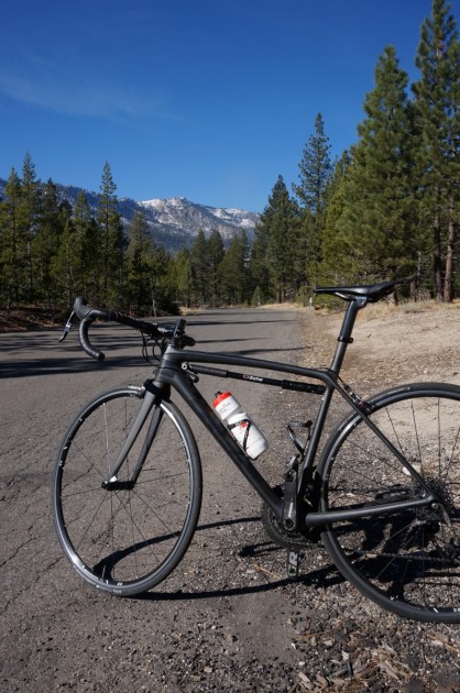 zefal hpx - the hpx out for testing, attached under the top tube.