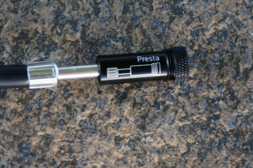 topeak racerocket hp - close up of the racerocket smarthead valve that is compatible with...