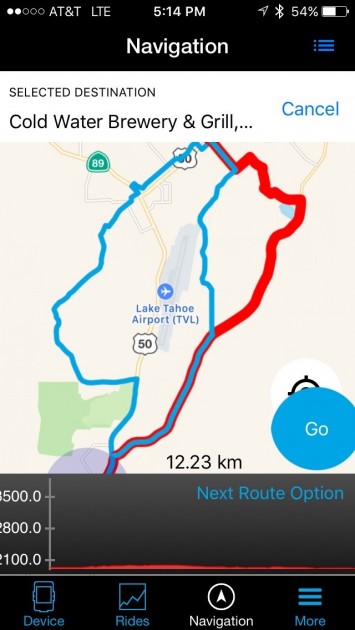 lezyne super gps enhanced - various routing options are given in the navigation mode when...