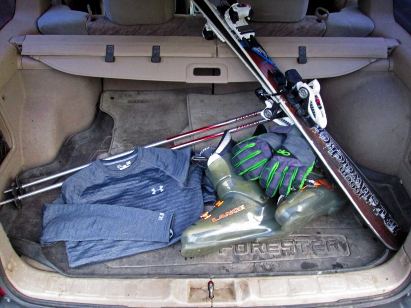 under armour base 4.0 - the under armour top was a solid first layer for an afternoon on...