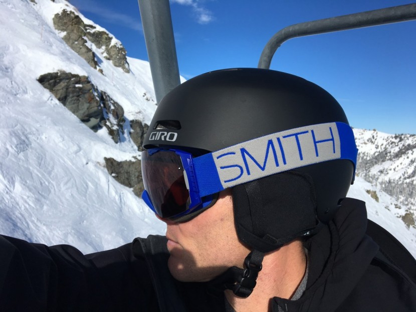 giro ledge - a tight interface with smith goggles and relatively low profile...