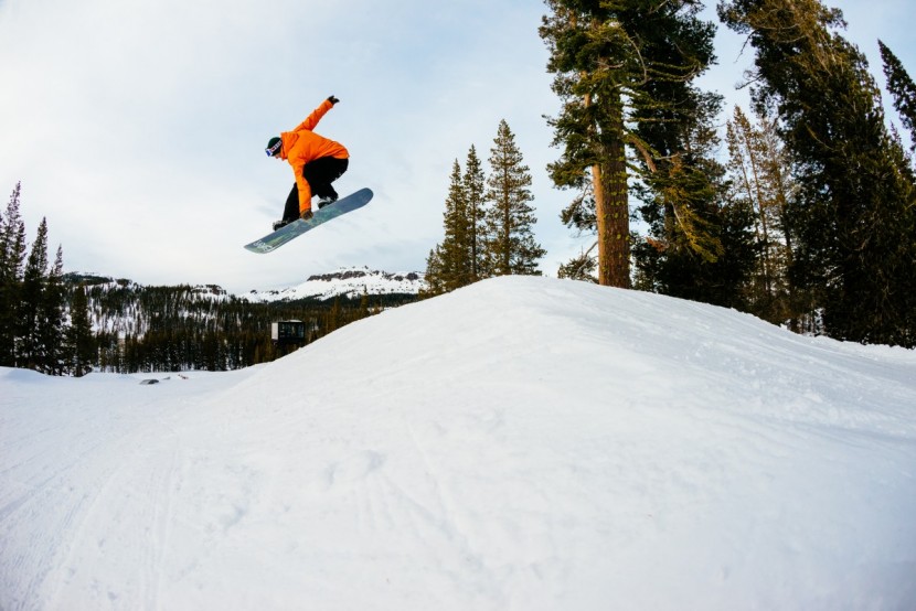 burton flight attendant - the flight attendant in flight during a backside air hip jump.