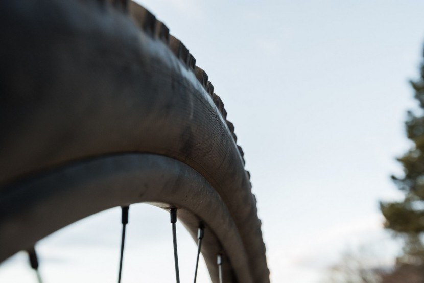 ibis ripley ls 2017 - the rounded sidewall of ibis&#039;s front tire, a 2.35&quot; schwalbe nobby...