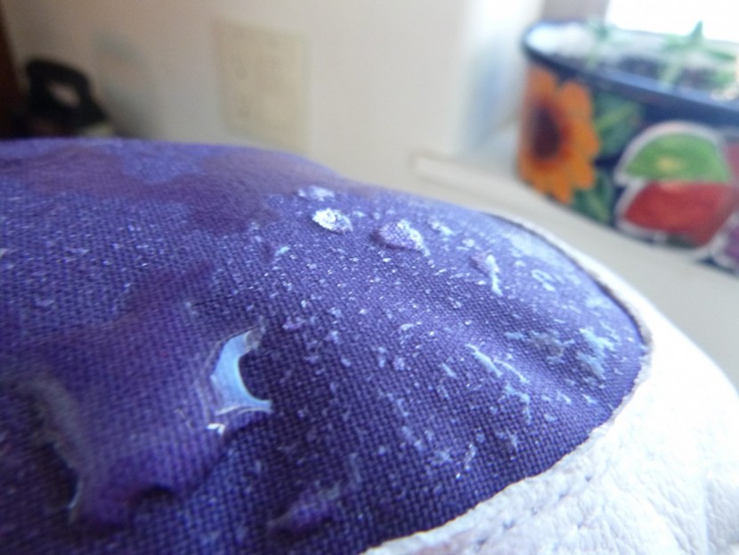 hestra heli mitt for women - the fabric provides decent water resistance, but during our dunk...