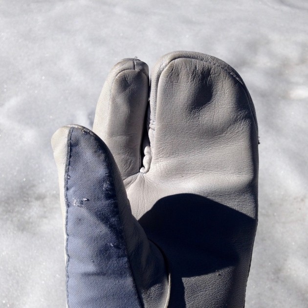 hestra heli three-finger for women - the leather palm and beautiful craftsmanship makes this an...