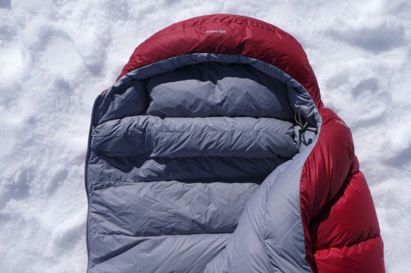 rab ascent 900 - climb on into a spacious bag with a warm draft collar and a deep...