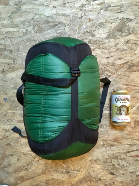 mountain hardwear phantom torch 3 - the torch packed down in our sea to summit compression sack.