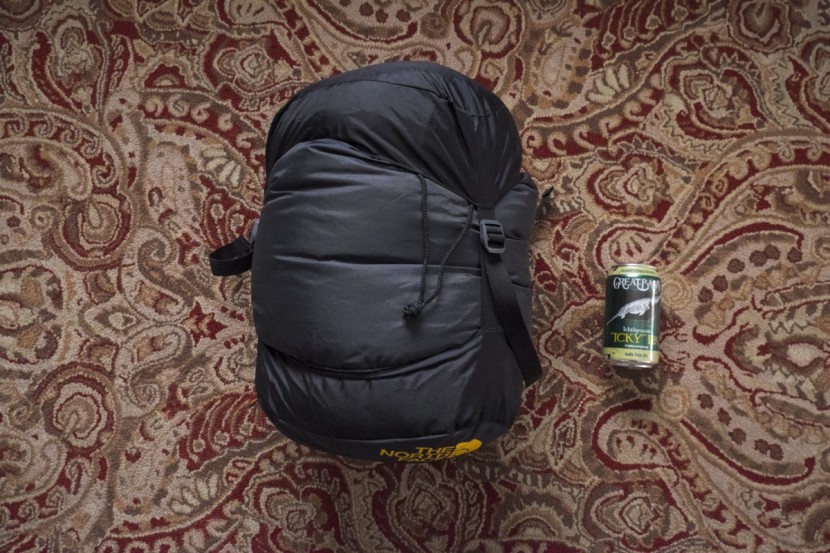 the north face inferno -20 - the inferno stuffed into its own compression sack.
