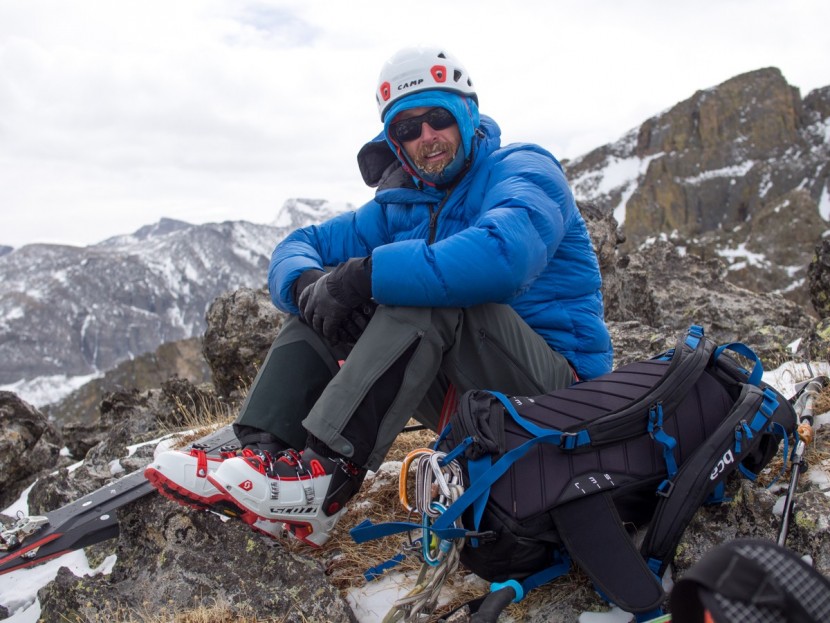 backcountry ski boots - lead test editor jed porter on a cold and blowy day in colorado&#039;s...