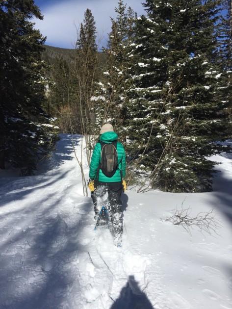 crescent moon gold 13 - the full rotation bindings of this shoe flip up a lot of snow with...