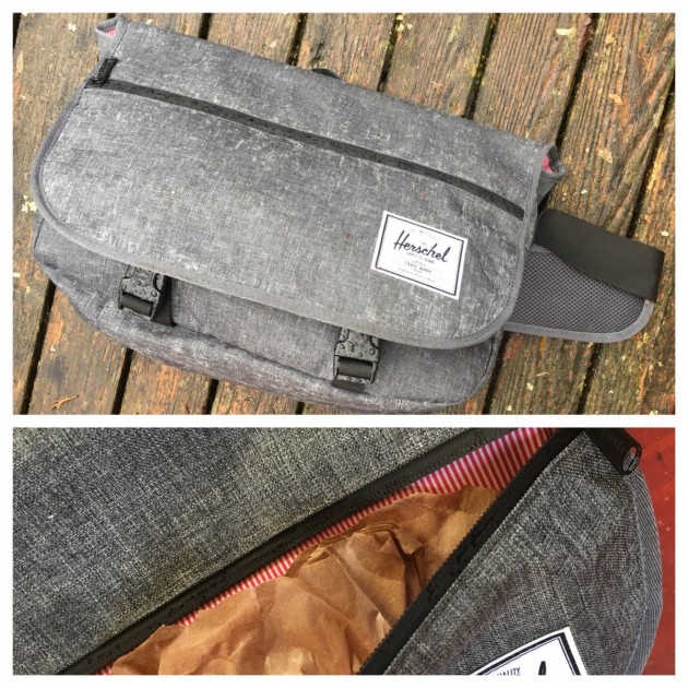 herschel supply pop quiz - the pop quiz messenger bag leaked a bit of water into the flap&#039;s...