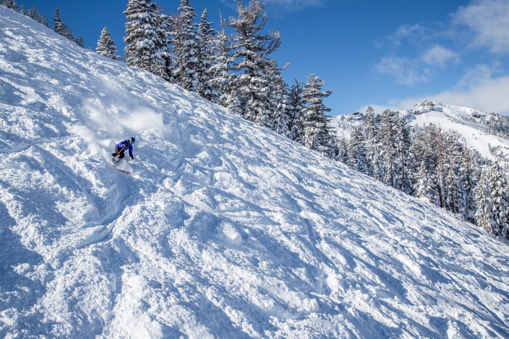 powder skis - the stiff and heavy volkl confession absolutely charges through...