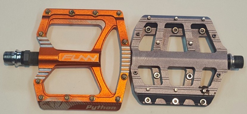 funn python - the large square platform of the funn python (left) gave our feet...