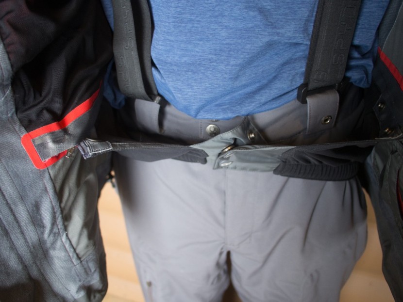 outdoor research white room - the snapped powder skirt of the or white room jacket. notice, to the...