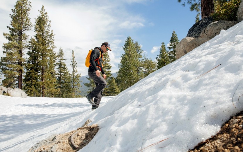 hoka tor summit wp - traction testing the hoka model in the snowy slopes of the western...