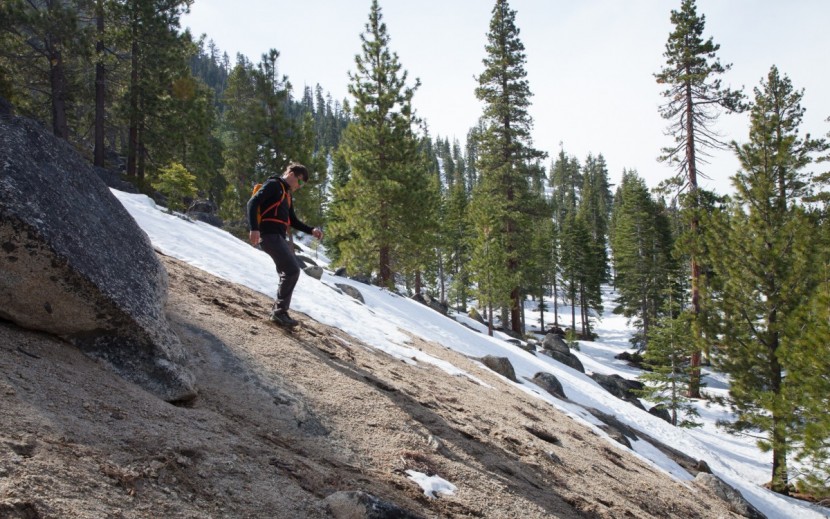 la sportiva synthesis mid gtx - testing traction on some sandy slopes in the la sportiva&#039;s.