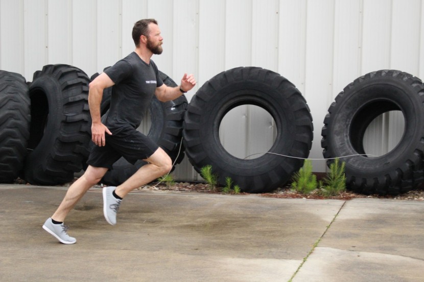 sprinting comfortably in the trainer.