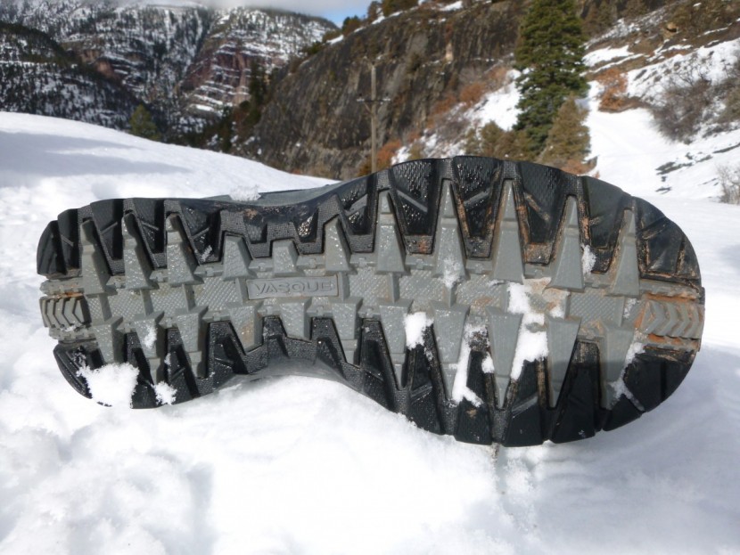 vasque pow pow iii ultradry - the outsole is thick, and the pattern provides traction going up and...