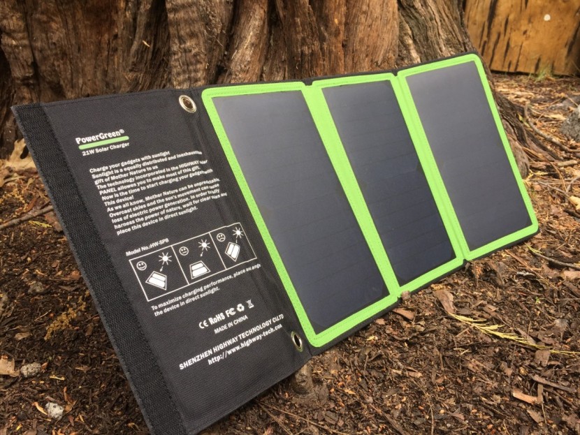 powergreen 21w - the powergreen is the largest, and heaviest of the panels we tested...