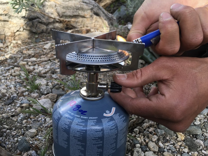 primus classic trail - though the generous pot supports can handle the biggest cookware...