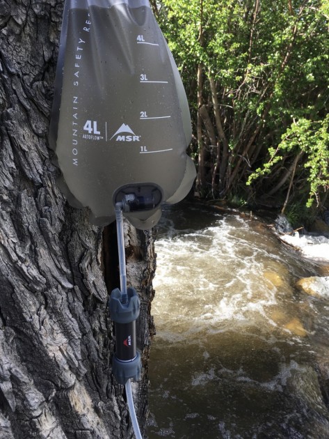 msr autoflow gravity filter - the autoflow&#039;s new bag materials make is much more lightweight, but...