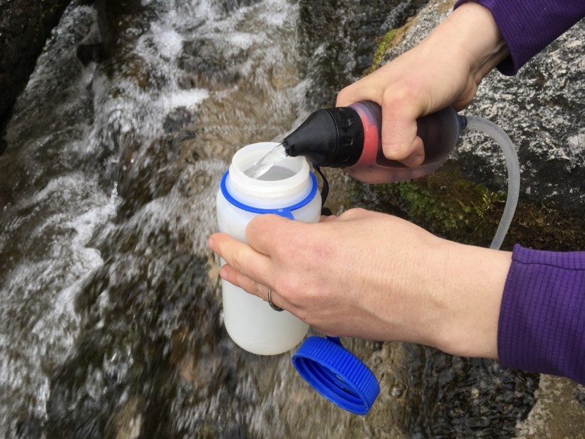 msr trailshot - you can use the trailshot to fill your group&#039;s water bottles, but it...
