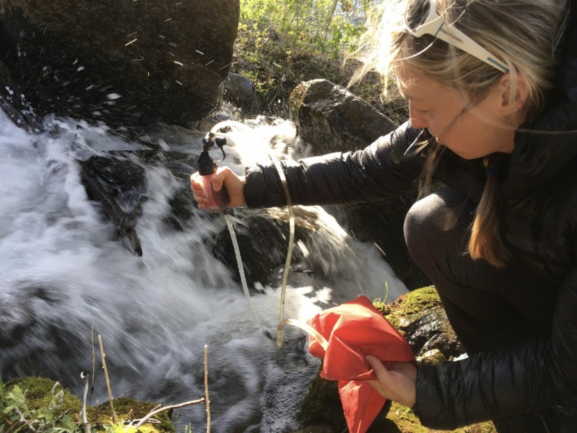 msr trailshot - you can use the trailshot to fill your bladder by plugging the hose...