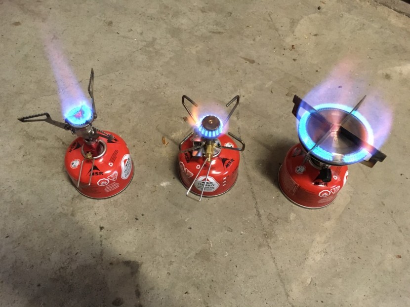 backpacking stove - different flame sizes and shapes on small canister stoves. which one...
