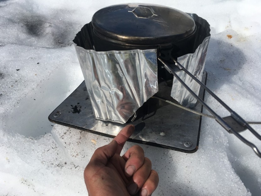 primus omnilite ti - the angled shape of the cutout in the windscreen does not allow for...