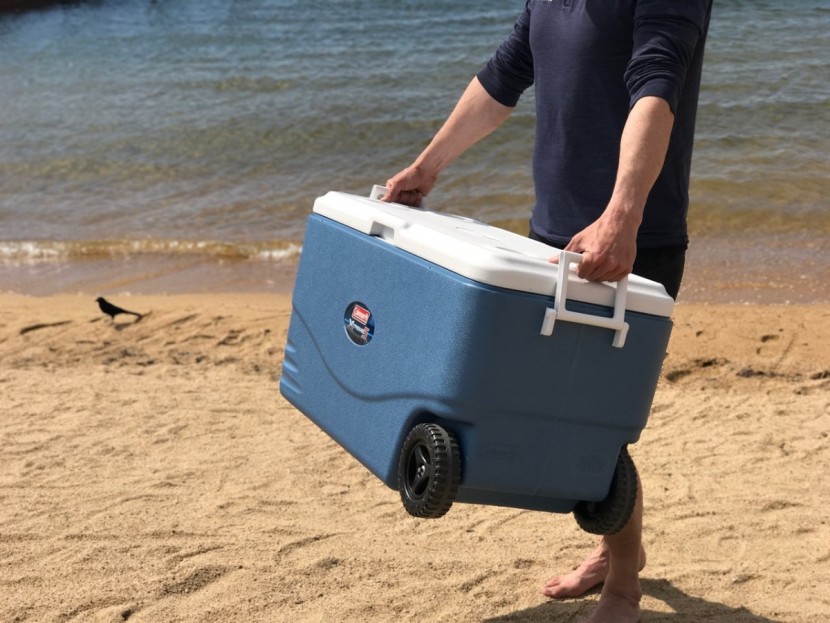 coleman xtreme 5 wheeled 100qt - the coleman xtreme 5 wheeled is a bit large, and it&#039;s handles are a...