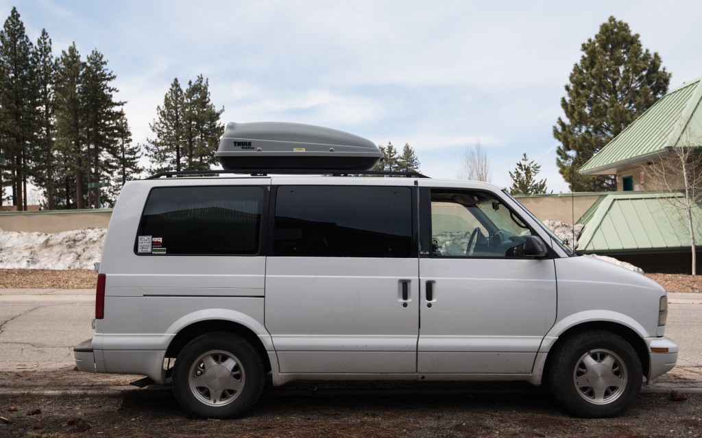 thule sidekick - the sidekick on a cold winter day in lake tahoe.