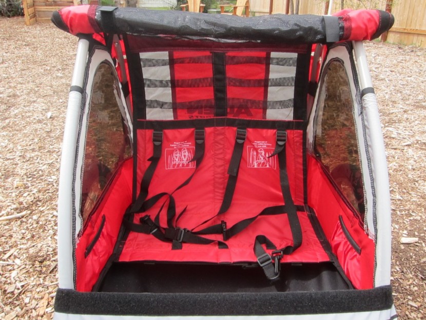 allen sports steel - the allen&#039;s interior. the three-point harness straps and lap belt...