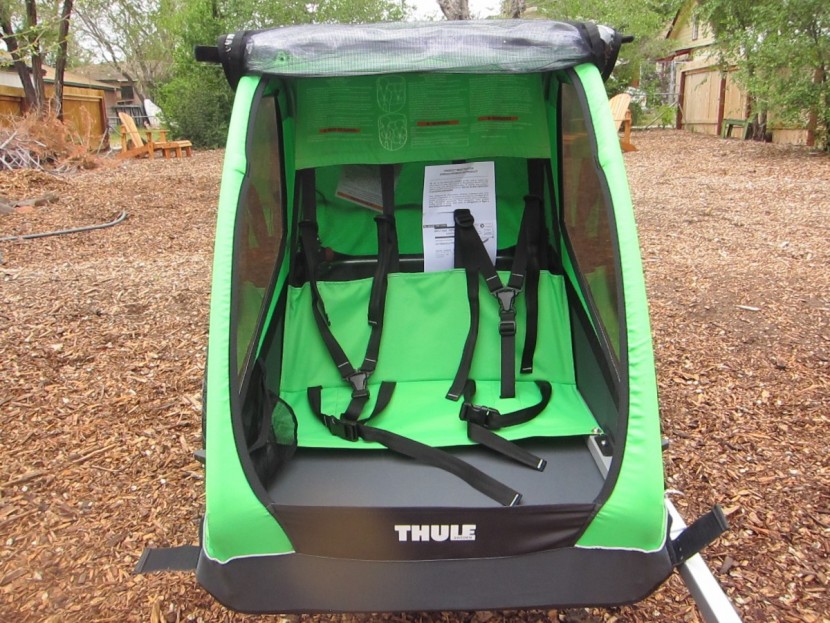 thule cadence - a minimal roll cage, unpadded seat area and somewhat flimsy harness...