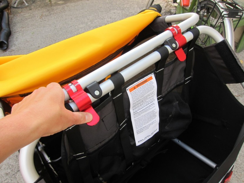 burley bee - the bee&#039;s frame comes together quickly and easily, but the c-clips...