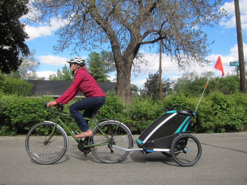 bike trailer - we rode with the thule chariot lite for dozens of miles to evaluate...