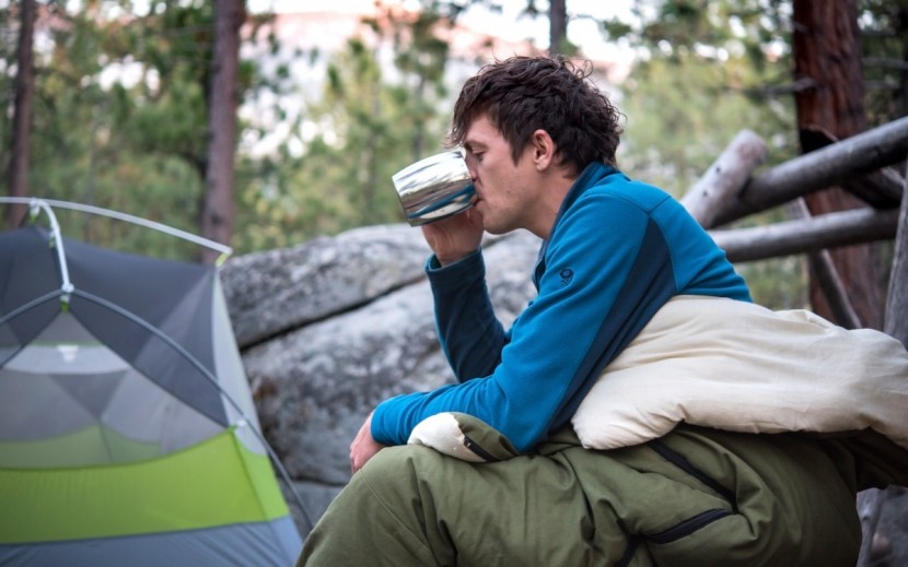 sleeping bag - morning scene while testing bags for this review.