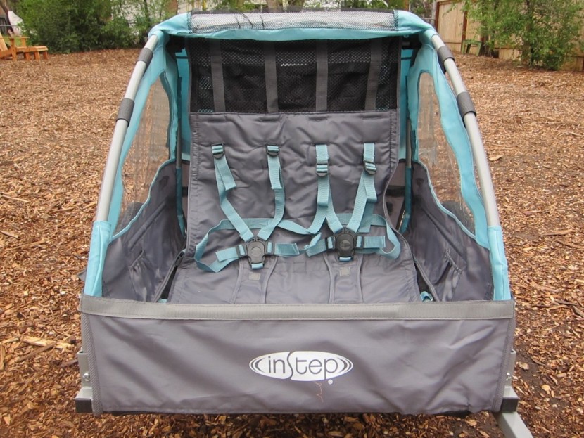 instep take 2 - this model has a five-point harness to safely secure passengers, but...