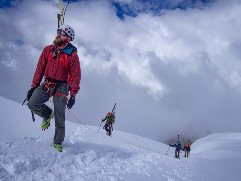 garmin fenix 5 - lead test editor and ifmga mountain guide jed porter leading a crew...