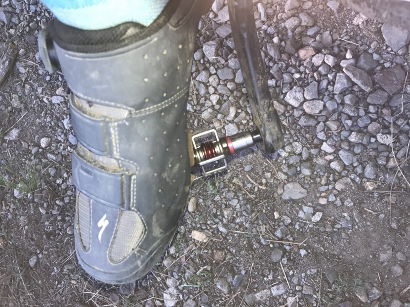 crankbrothers eggbeater 3 - easy to exit but no loitering. if you&#039;re not clipped in, this is no...