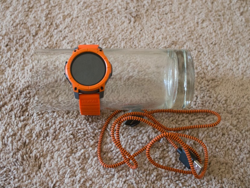 nixon mission - nixon mission and included charging cable. the cable snaps on with...